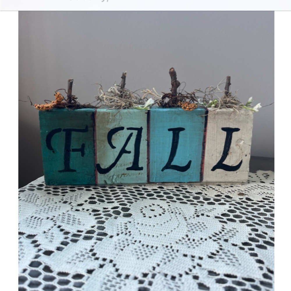Charming Autumn Block Set with Teal and Cream Hues